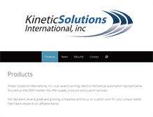 Tablet Screenshot of kinetic-solutions.com